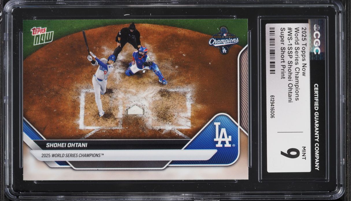 2025 Topps Now World Series Champions Shohei Ohtani SUPER SHORT PRINT #WS-1SSP CGC 9 MINT