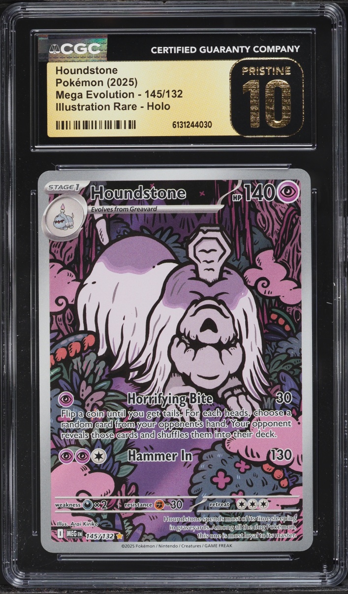 2025 Pokemon Mega Evolution IR Houndstone #145 CGC 10 PRISTINE on Fanatics Collect 2025 Pokemon Mega Evolution IR Houndstone #145 CGC 10 PRISTINE on Fanatics Collect