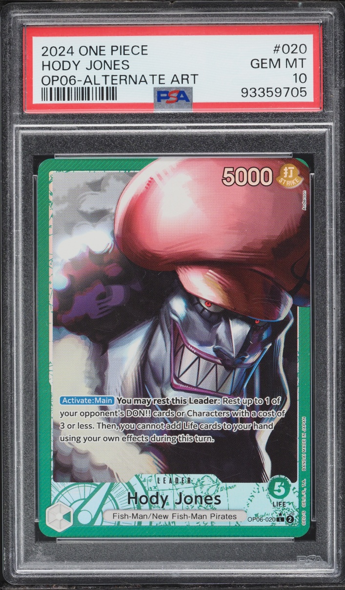 2024 One Piece Wings Of The Captain Leader Hody Jones #020 PSA 10 GEM MINT