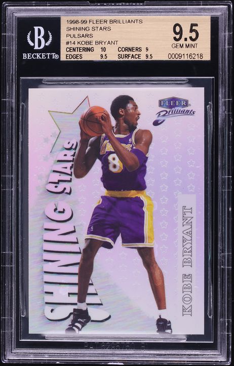 1998 Fleer Brilliants Shining Stars Pulsars Kobe Bryant #14 BGS 9.5 GEM MINT