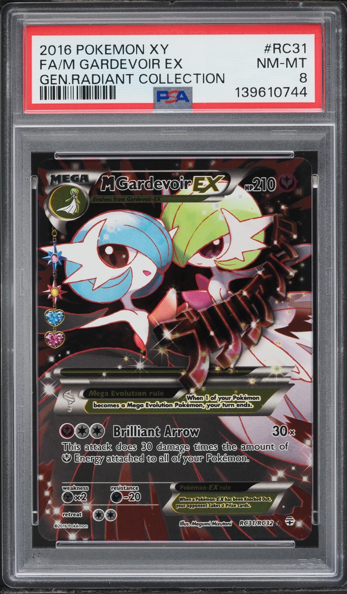 2016 Pokemon XY Generations Radiant Collection Full Art M Gardevoir EX #RC31 PSA 8 NM-MT