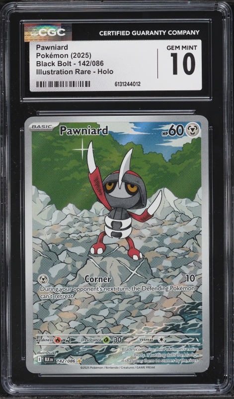2025 Pokemon Scarlet & Violet Black Bolt IR Pawniard #142 CGC 10 GEM MINT  on Fanatics Collect