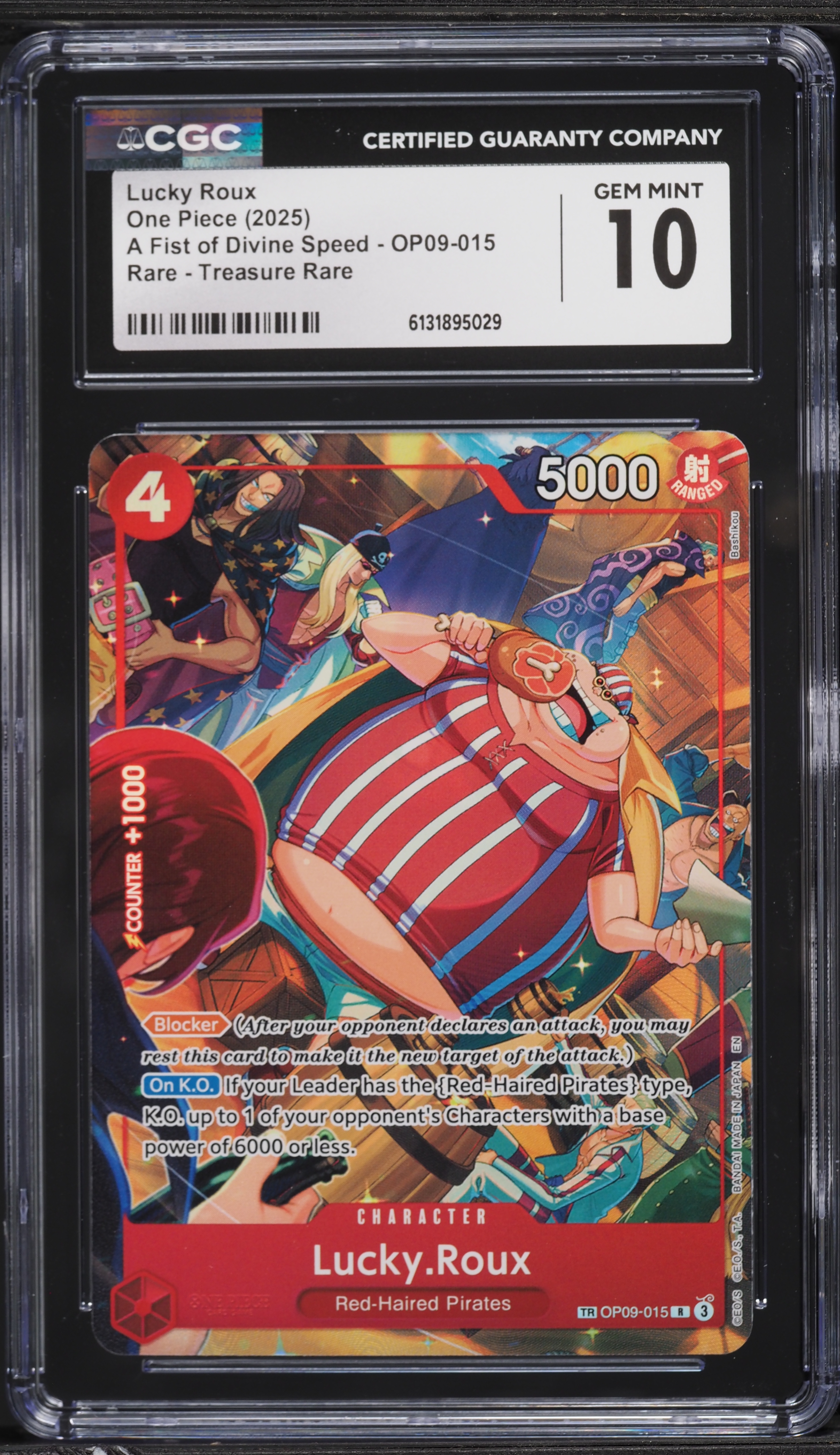 2025 One Piece A Fist Of Divine Speed Treasure Rare Alt Art Lucky