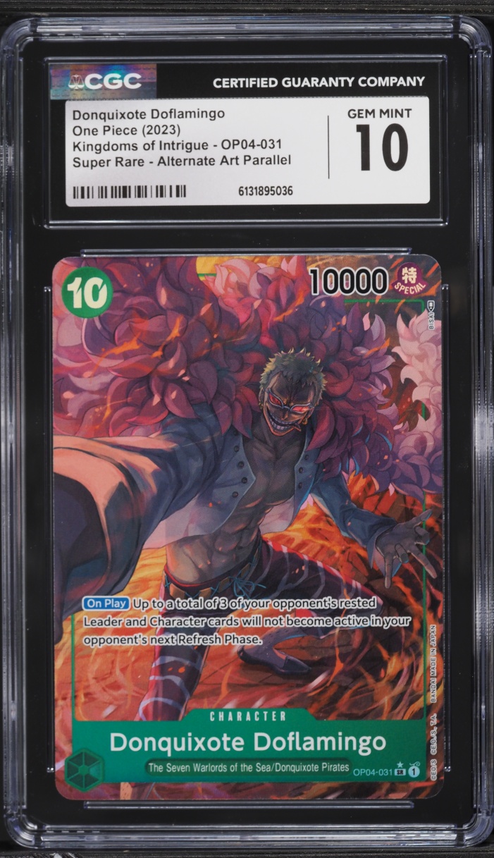 2023 One Piece Kingdoms Of Intrigue Alt Art Donquixote Doflamingo CGC 10 GEM MINT