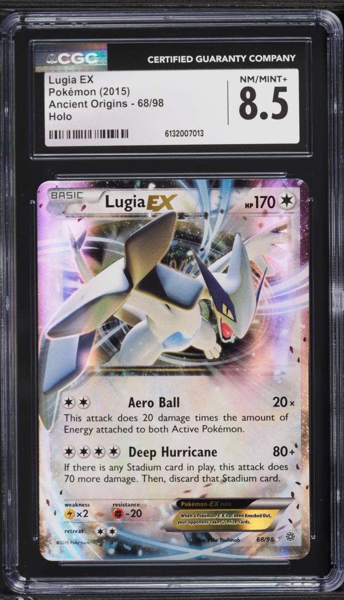 2015 Pokemon XY Ancient Origins Holo Lugia EX #68 CGC 8.5 NM-MT+