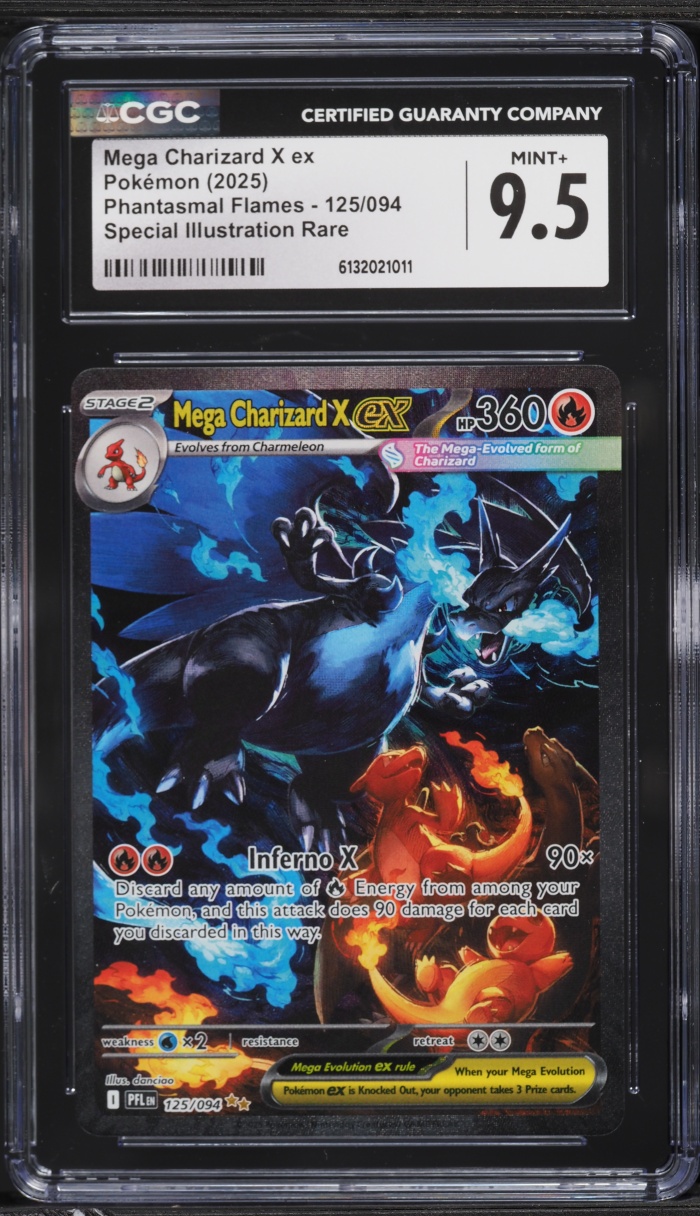 2025 Pokemon Mega Phantasmal Flames SIR Mega Charizard X EX #125 CGC 9.5 MINT+