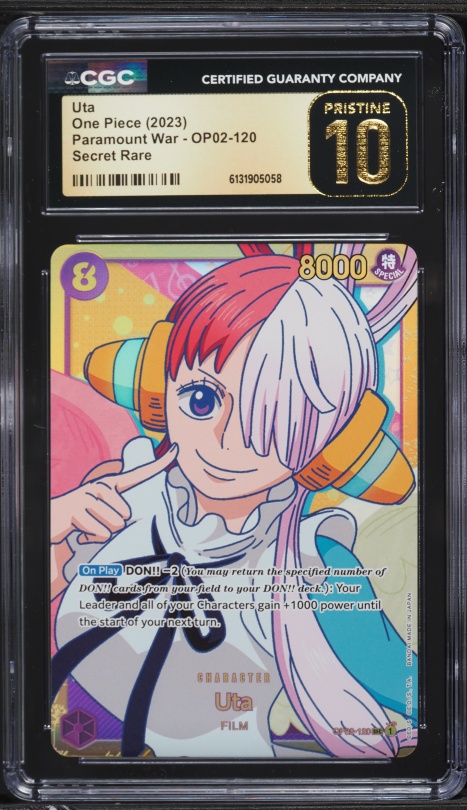 2025 One Piece Carrying On His Will SR Uta #OP13-023 CGC 10