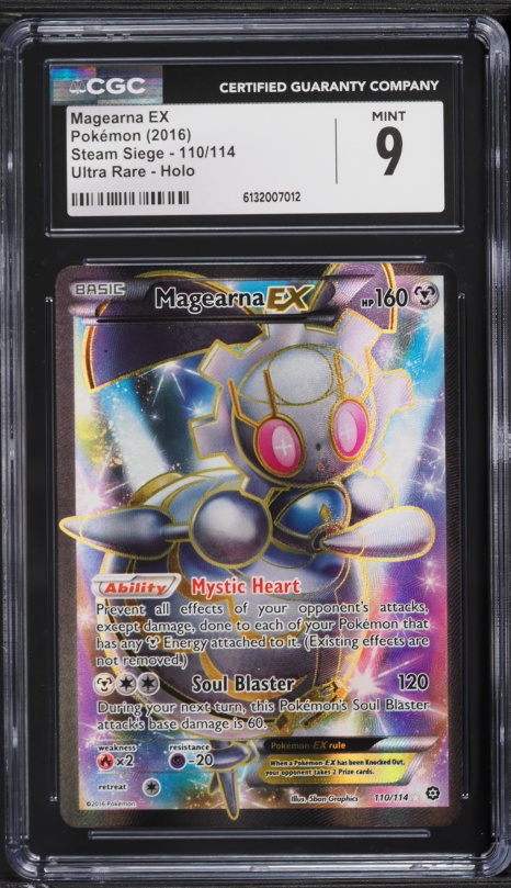 2016 Pokemon XY Steam Siege Full Art Magearna Ex #110 CGC 9 MINT