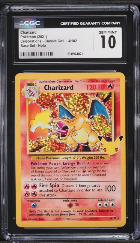 1995 Pokemon Japanese Topsun Blue Back No Number Charizard PSA 10