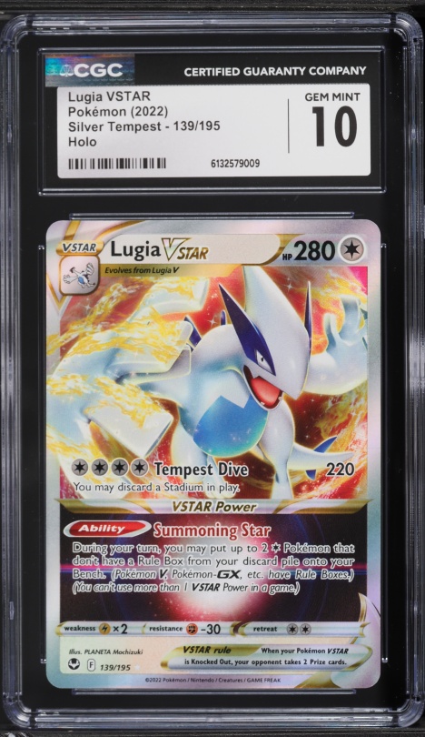 2022 Pokemon Sword & Shield Silver Tempest Holo Lugia VSTAR #139 CGC 10 GEM MINT