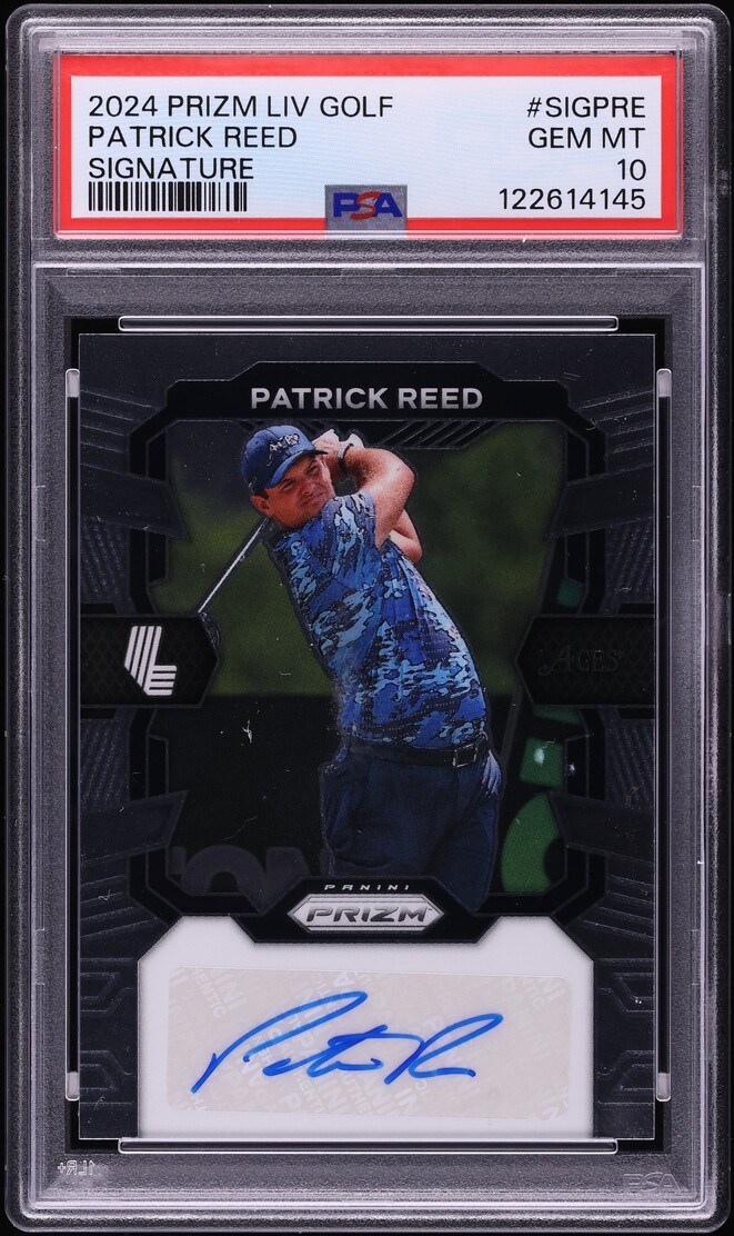 2024 Panini Prizm LIV Golf Patrick Reed AUTO #SIGPRE PSA 10 GEM MINT