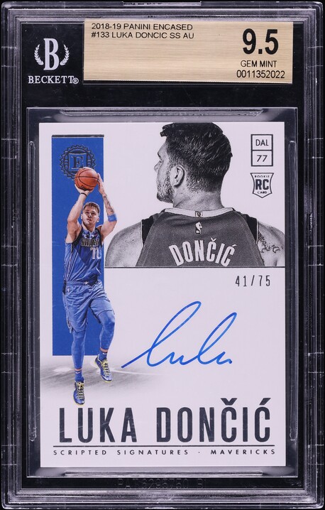 2018 Select Concourse Zebra Prizm Luka Doncic SP ROOKIE #25 PSA 10