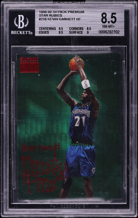 1998 Flair Showcase Takeit2.Net Kevin Garnett /1000 #7 PSA 8 NM-MT 