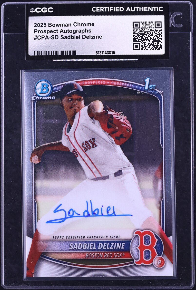 2025 Bowman Chrome Sadbiel Delzine PROSPECT AUTO #CPA-SD CGC AUTH