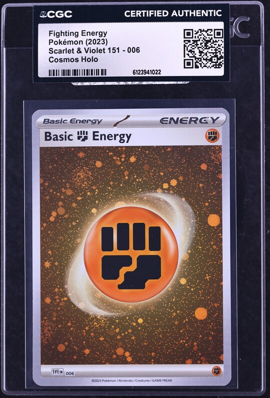 holographic energy card 151 Basic Fighting (006) (Cosmos Holo) [Scarlet & Violet: Base Set] Heavily Played Holofoil Base Set Type Energy Sticker [Reverse Holo] #159