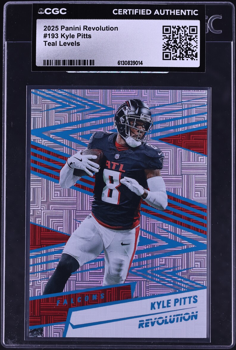 2025 Panini Revolution Teal Levels Kyle Pitts /499 #193 CGC AUTH