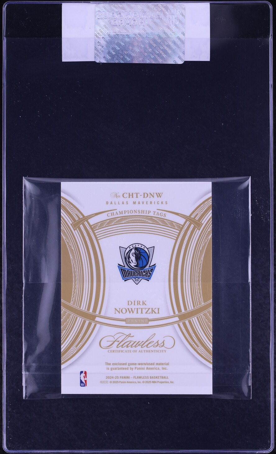 2024 Panini Flawless Championship Tags Dirk Nowitzki PATCH /10 #CHT-DNW CGC AUTH