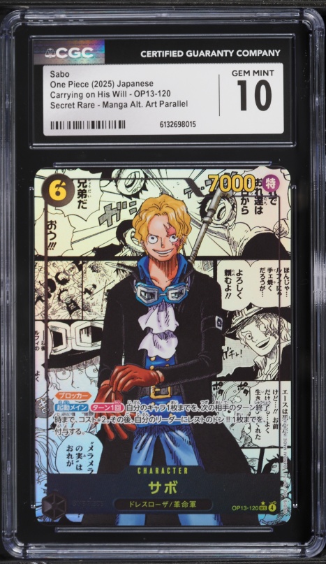 2025 One Piece Japanese Carrying On His Will Alt Art Sabo #OP13