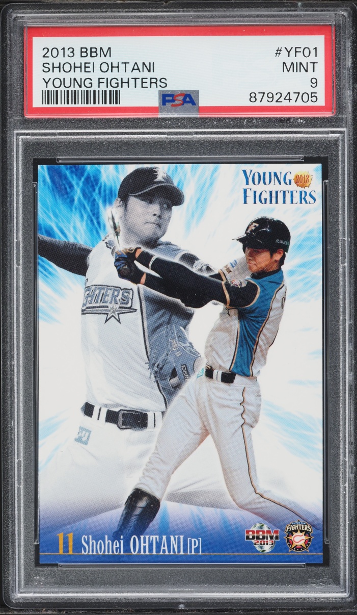 2013 BBM Hokkaido Nippon Ham Young Fighters Shohei Ohtani ROOKIE #YF01 PSA 9 MINT