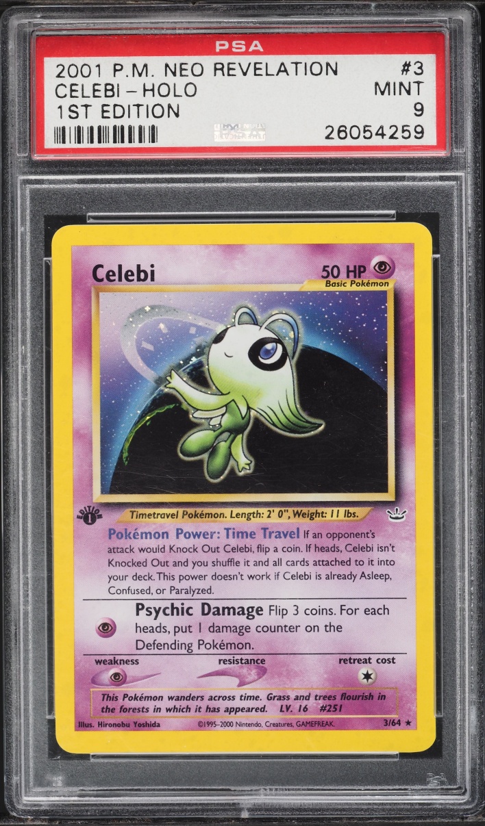 2001 Pokemon Neo Revelation 1st Edition Holo Celebi #3 PSA 9 MINT