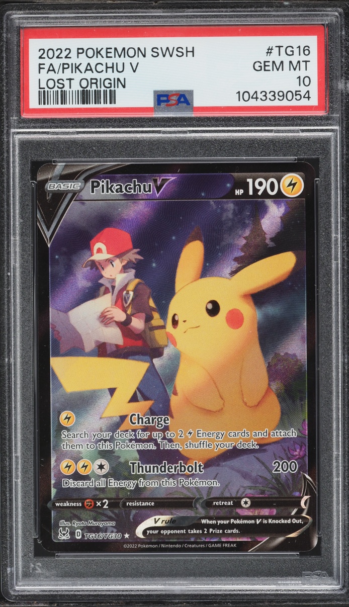 2022 Pokemon Sword & Shield Lost Origin CHR Pikachu V #TG16 PSA 10 GEM MINT