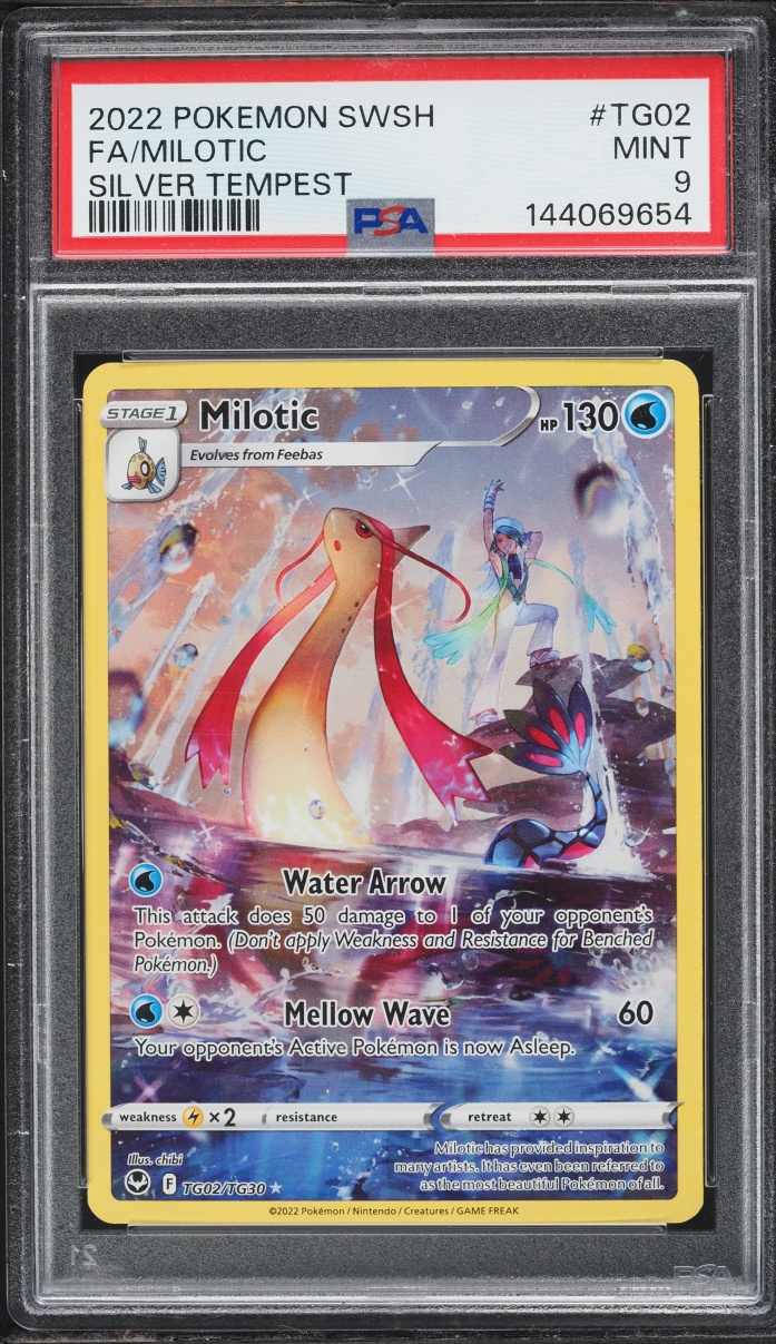 2022 Pokemon Sword & Shield Silver Tempest CHR Milotic #TG02 PSA 9 MINT