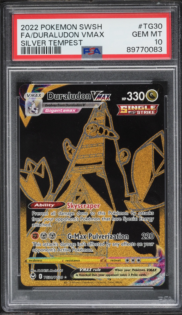2022 Pokemon Sword & Shield Silver Tempest CHR Duraludon VMAX #TG30 PSA 10 GEM MINT