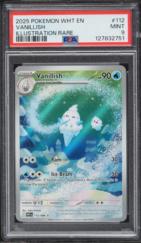 2025 Pokemon Scarlet & Violet White Flare IR Vanillish #112 PSA 9 MINT on  Fanatics Collect