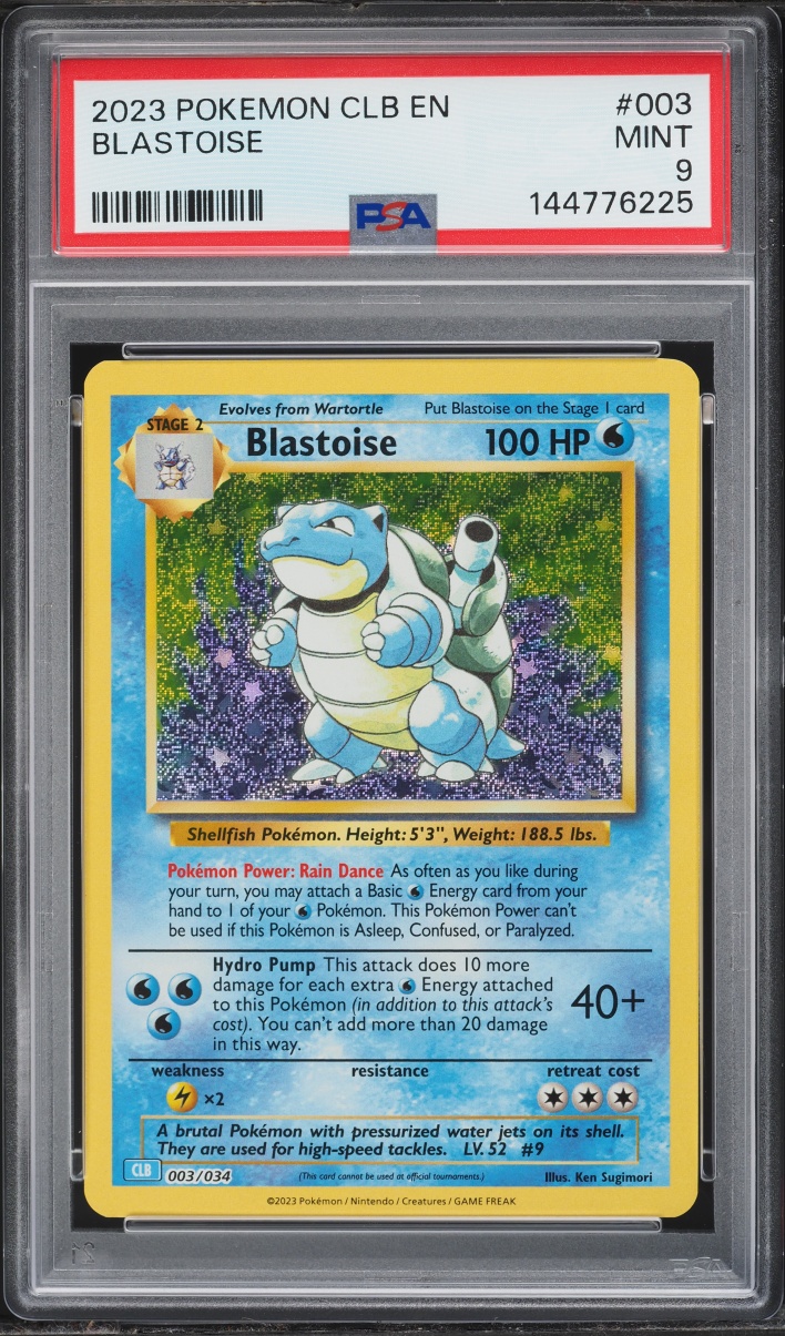 2023 Pokemon TCG Classic Collection Holo Blastoise #3 PSA 9 MINT