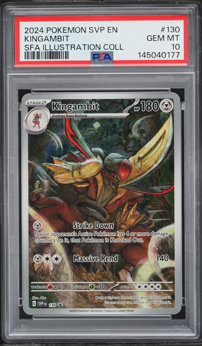 2024 Pokemon Scarlet & Violet Promo Illustration Collection Kingambit #130 PSA 10 GEM MINT