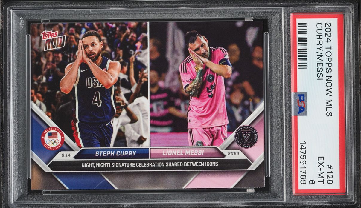 2024 Topps Now MLS Stephen Curry Lionel Messi #128 PSA 6 EXMT