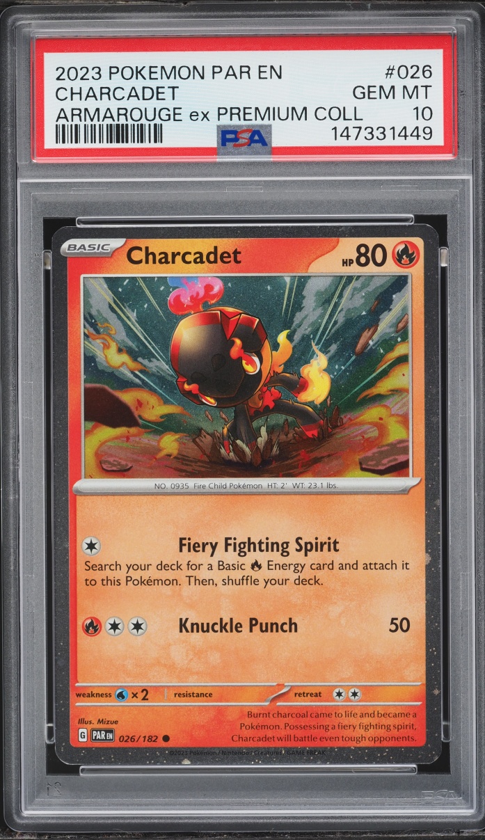 2023 Pokemon Scarlet & Violet Paradox Rift Armarouge Ex Premium Charcadet #026 PSA 10 GEM MINT