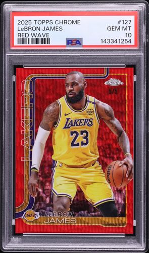 2025 Topps Chrome Finals Superfractor LeBron James 1/1 FIN-1 PSA 8