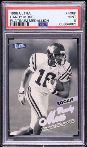1998 Ultra Masterpiece Randy Moss ROOKIE 1/1 #207P PSA 5 EX on