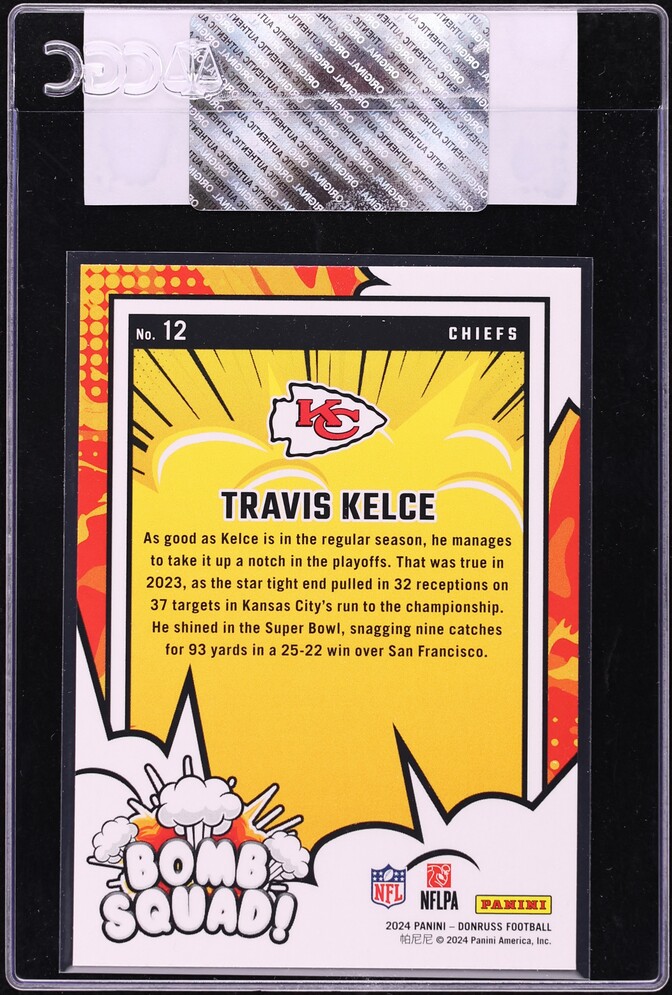 2024 Donruss Bomb Squad! Travis Kelce #12 CGC AUTH
