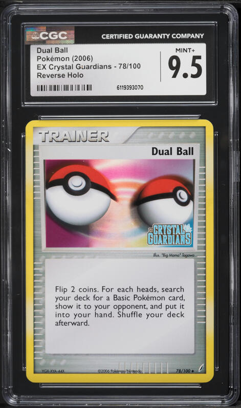 2006 Pokemon EX Crystal Guardians Reverse Holo Dual Ball #78 CGC 9.5 MINT+