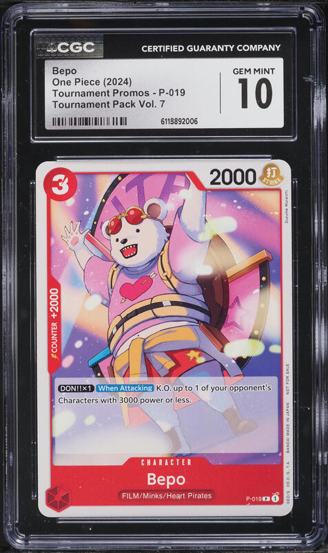 2024 One Piece Championship '24 Celebration Pack Bepo #P-019 PSA