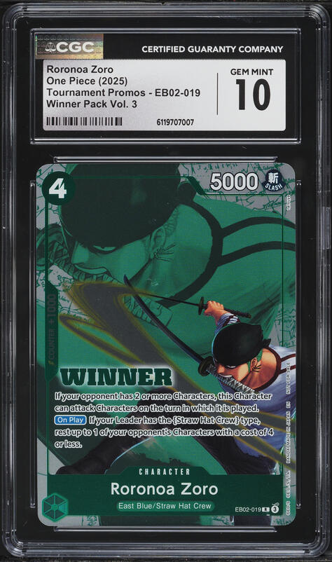 2026 One Piece Welcome Pack Vol.1 Roronoa Zoro #PRB02-006 PSA 10