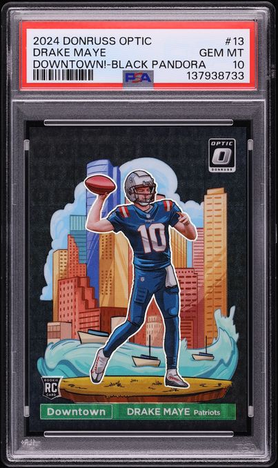 2024 Donruss Optic Downtown Black Pandora Drake Maye ROOKIE /25 #13 PSA 10 GEM MINT