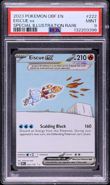 2023 Pokemon Scarlet & Violet Obsidian Flames SIR Eiscue ex #222 PSA 9 MINT