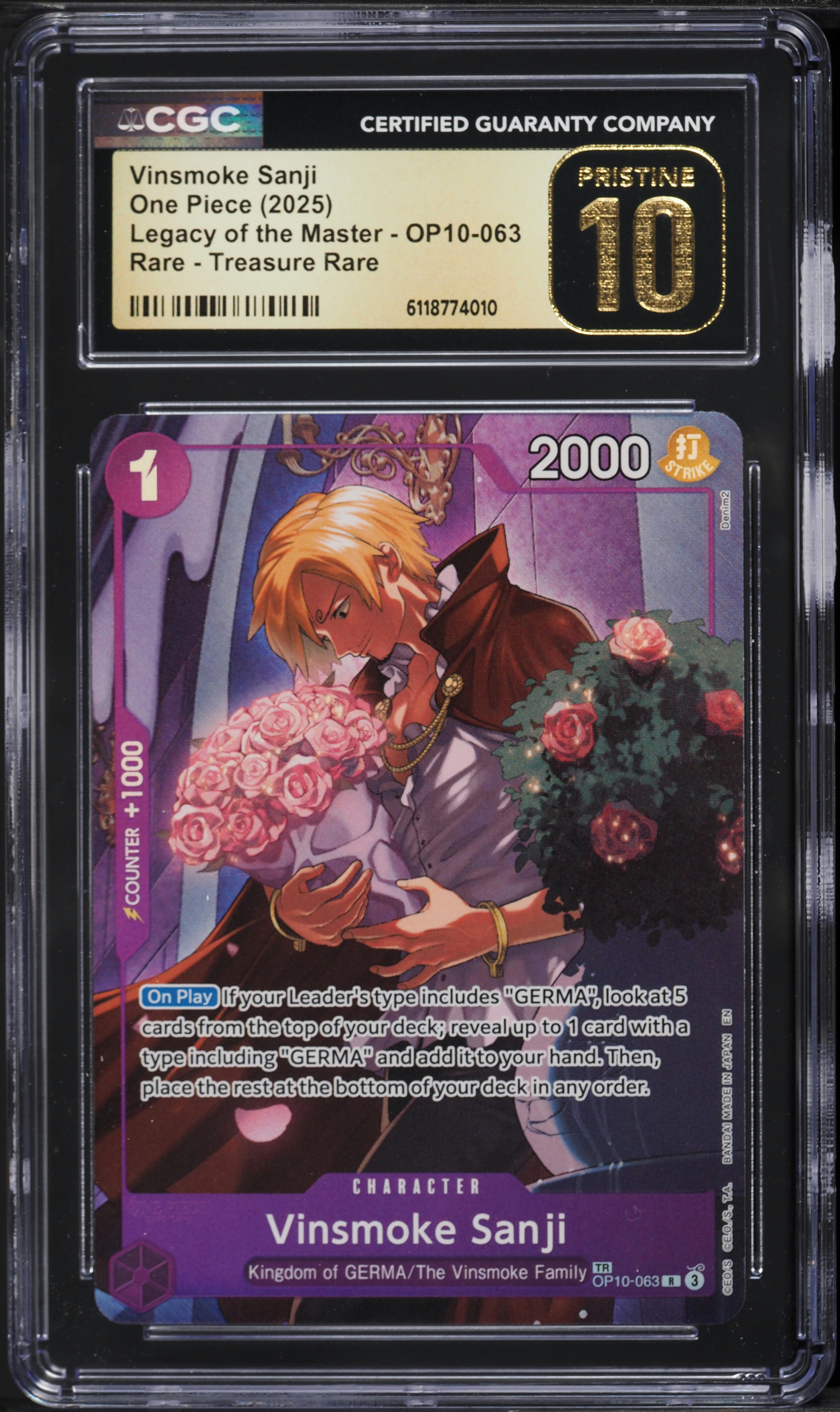 2025 One Piece Legacy Of The Master Treasure Rare Vinsmoke Sanji