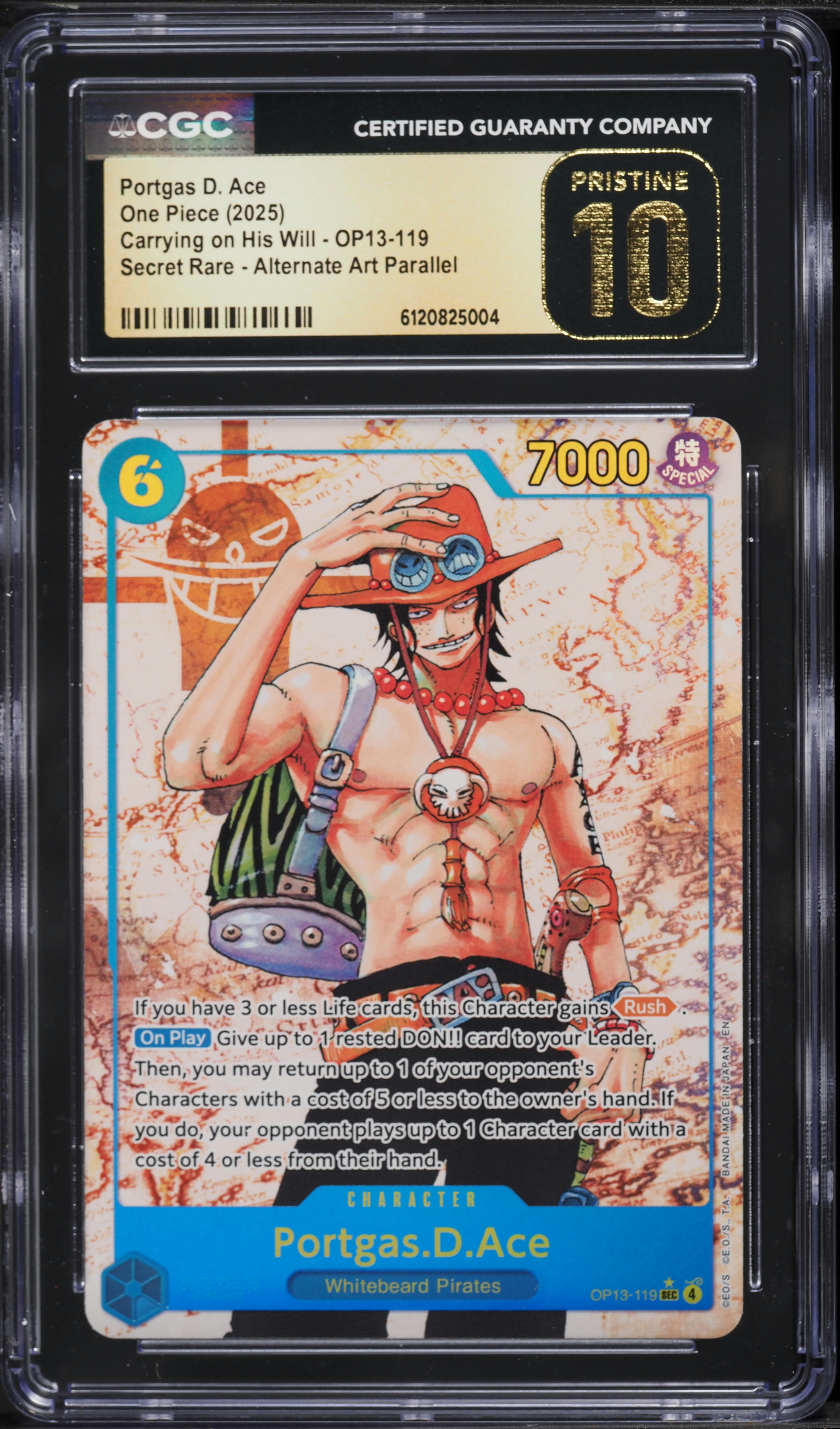 2025 One Piece Carrying On His Will SEC Alt Art Portgas D. Ace