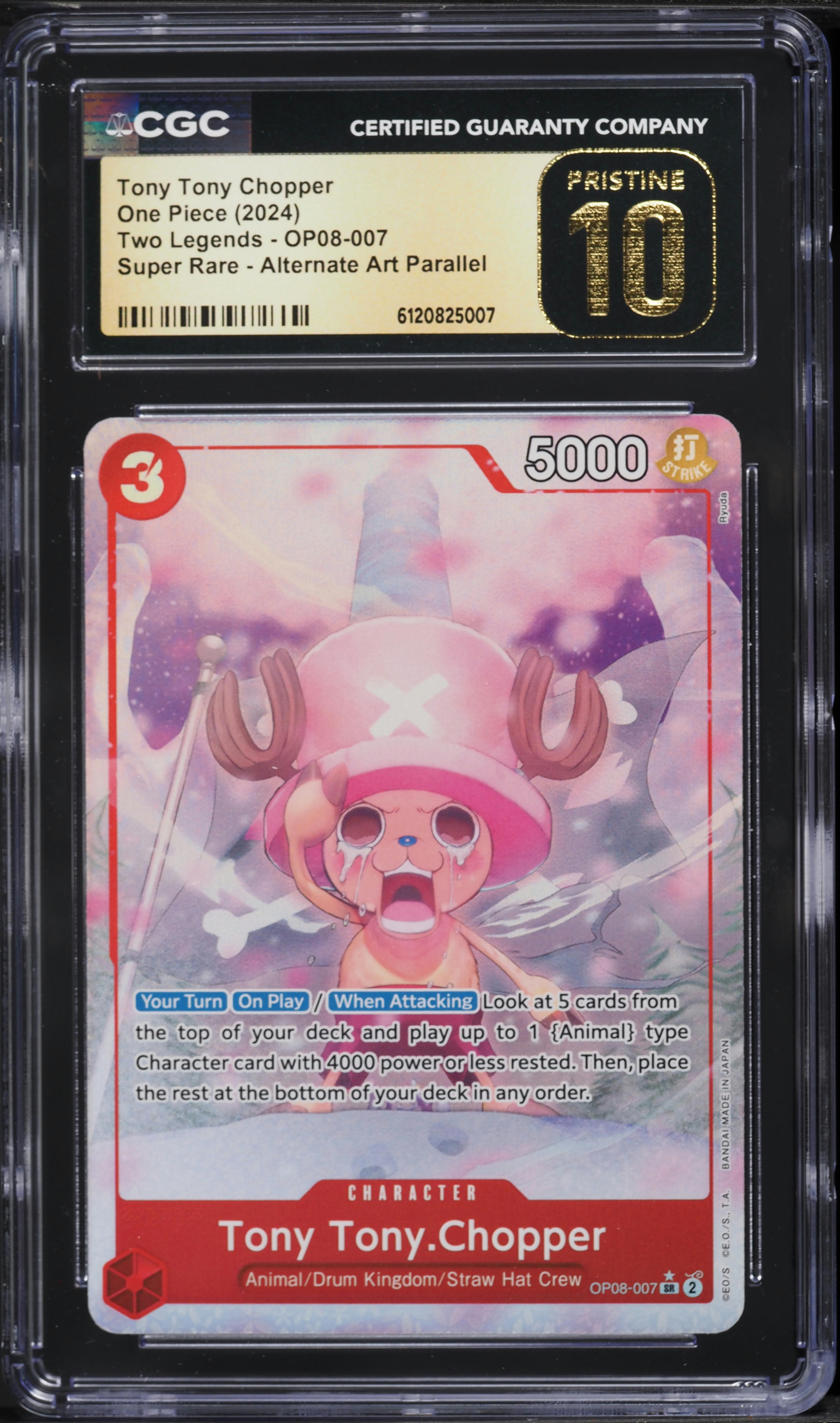 2024 One Piece Two Legends SR Alt Art Tony Tony Chopper #OP08-007