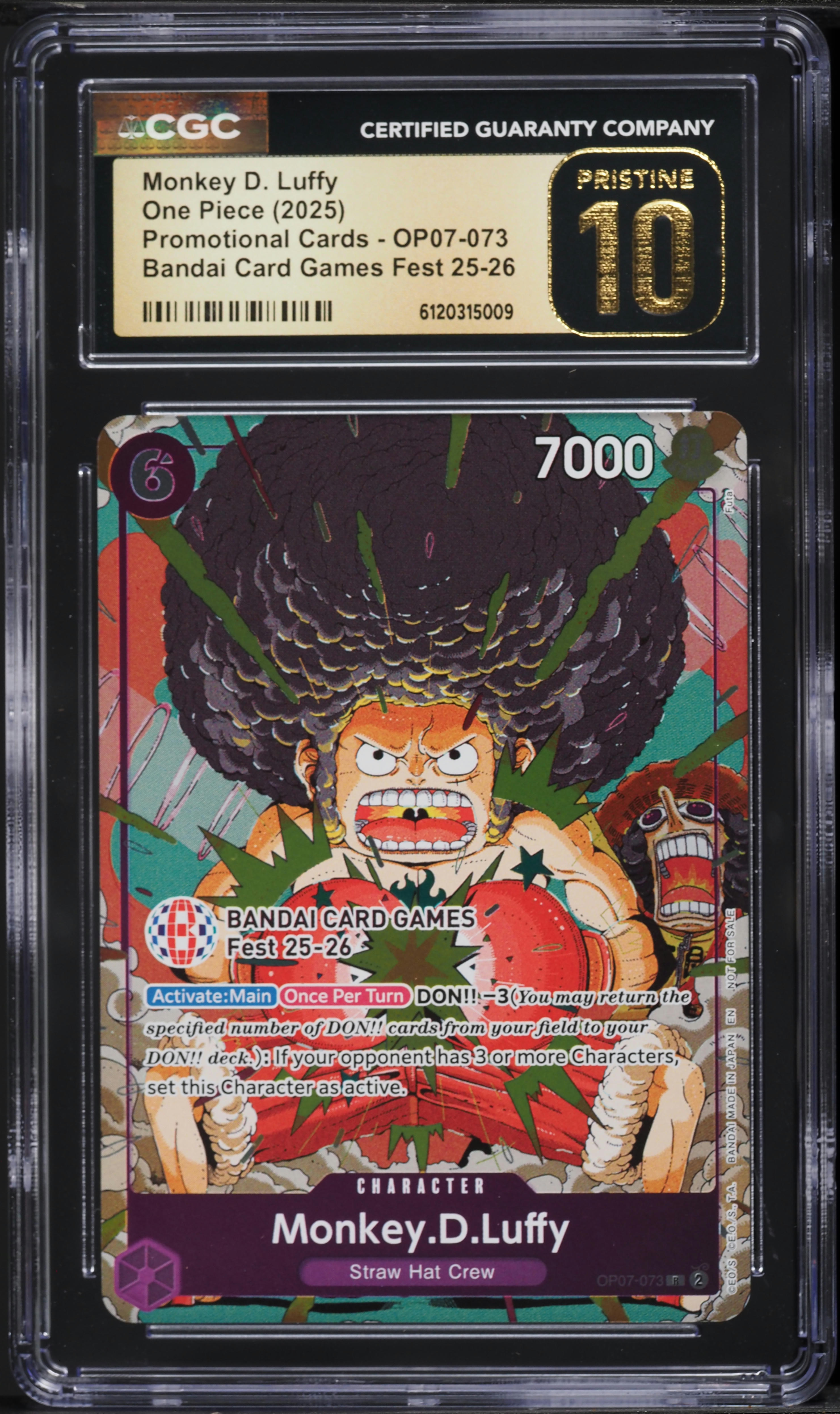 2025 One Piece Promo Bandai Card Games Fest Monkey D. Luffy #OP07