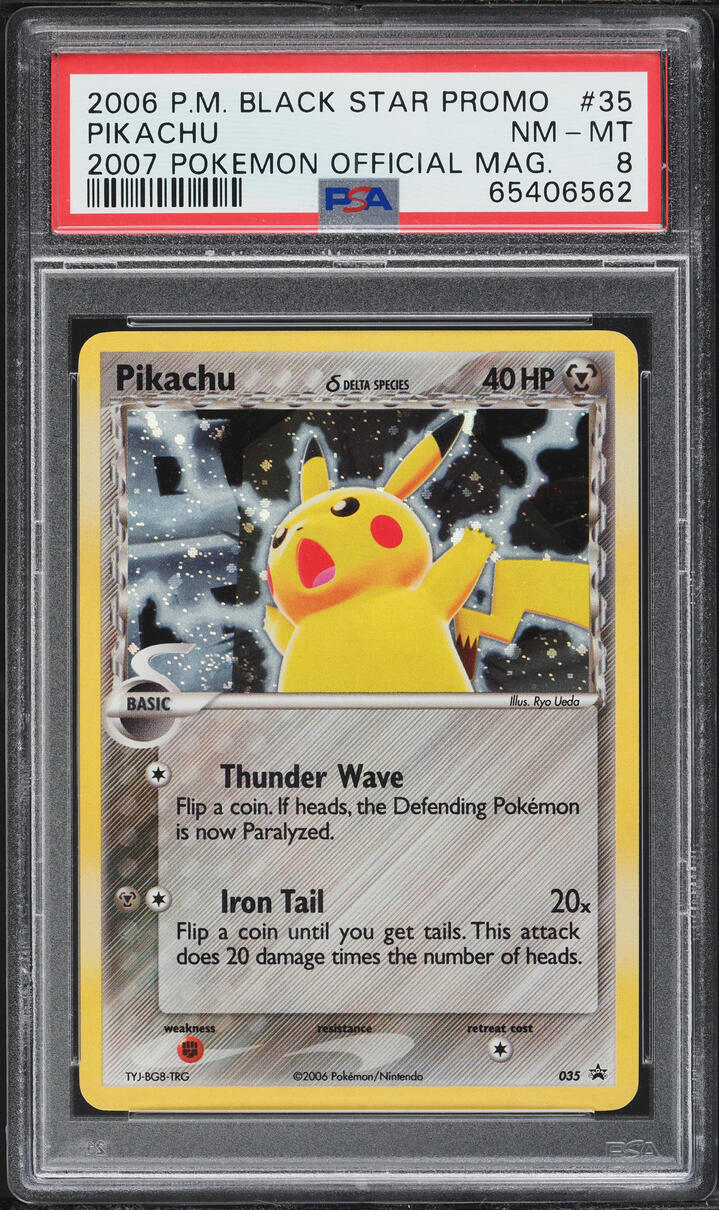 2006 Pokemon Promos '07 Official Magazine Holo Pikachu #35 PSA 8 NM-MT