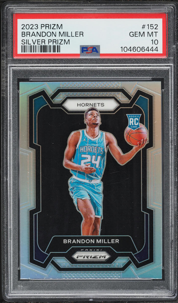 2023 Panini Prizm Silver Brandon Miller ROOKIE #152 PSA 10 GEM MINT