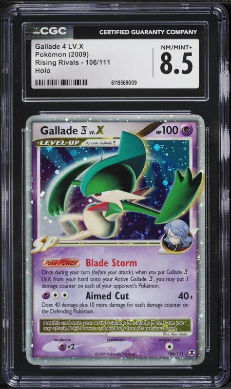 2009 Pokemon Platinum Rising Rivals Holo Gallade 4 LV.X #106 CGC