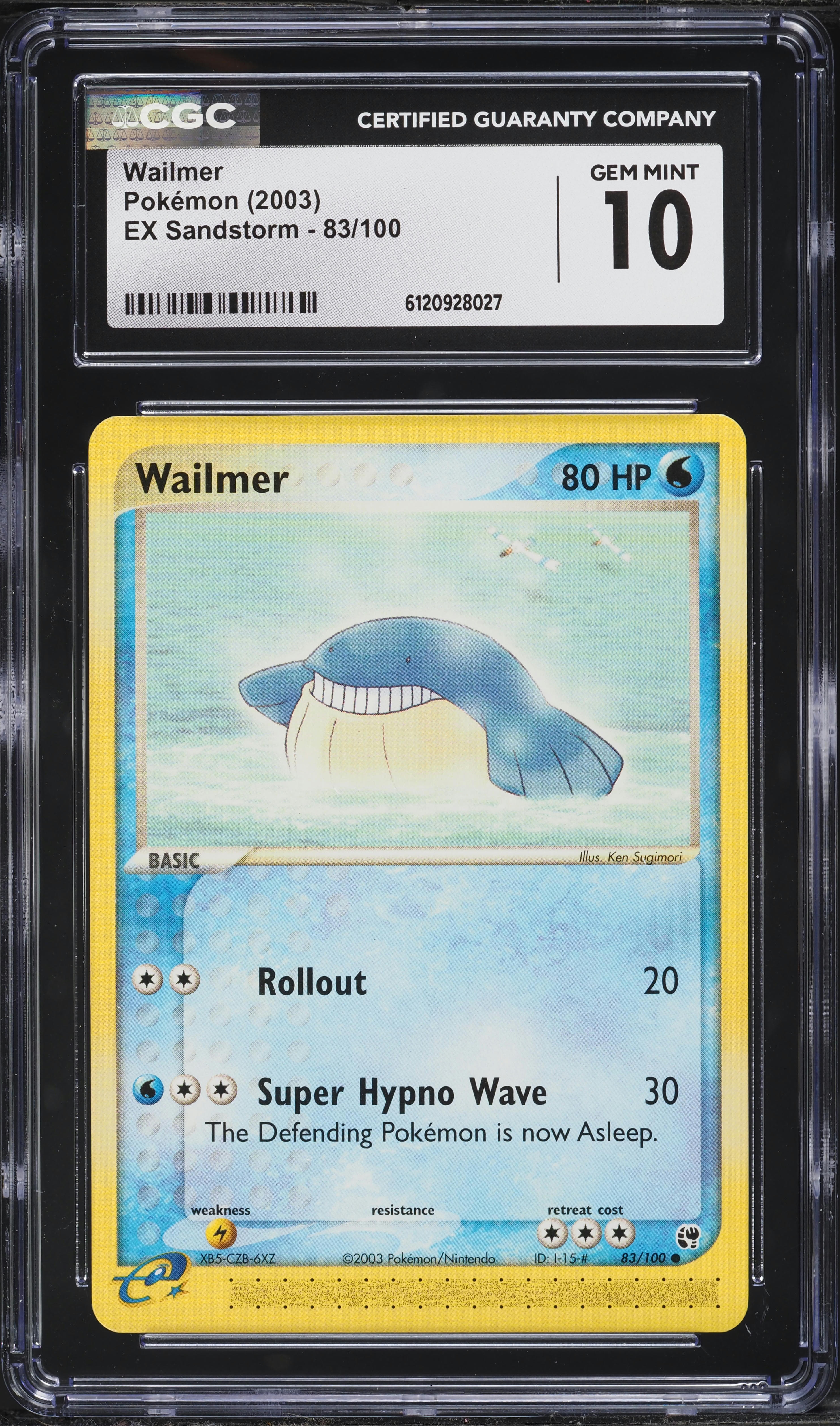 2003 Pokemon Ex Sandstorm Wailmer #83 CGC 10 GEM MINT on Fanatics