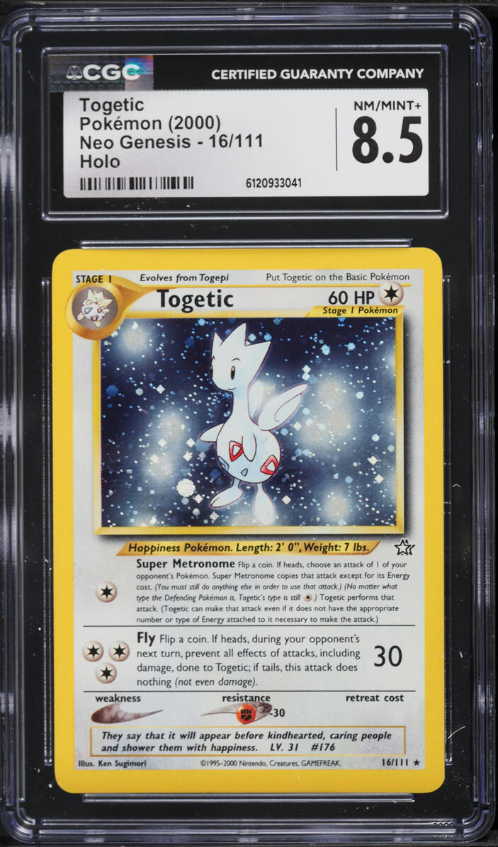 2000 Pokemon Neo Genesis Holo Togetic #16 CGC 8.5 NM-MT+