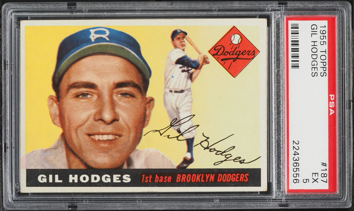 1955 Topps Gil Hodges #187 PSA 5 EX